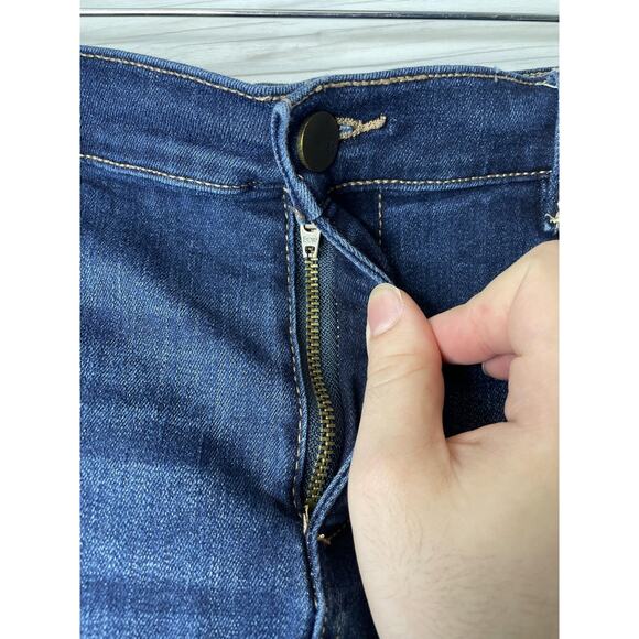 Soho New York & Company Shorts Womens 14 Denim Frayed Hem Jean Casual Stretch - Picture 2 of 11